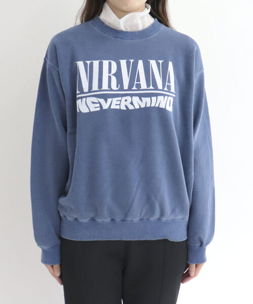 GOOD ROCK SPEED（グッドロックスピード）の「【GOOD ROCK SPEED/グッドロックスピード】NIRVANA BAND 裏毛プルオーバースウェット（スウェット・レディース・ネイビー・FREE）」の7枚目の写真