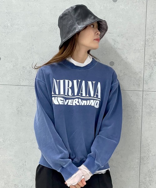 GOOD ROCK SPEED（グッドロックスピード）の「【GOOD ROCK SPEED/グッドロックスピード】NIRVANA BAND 裏毛プルオーバースウェット（スウェット・レディース・ネイビー・FREE）」の9枚目の写真