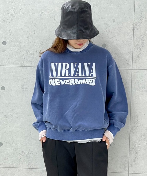 GOOD ROCK SPEED（グッドロックスピード）の「【GOOD ROCK SPEED/グッドロックスピード】NIRVANA BAND 裏毛プルオーバースウェット（スウェット・レディース・ネイビー・FREE）」の10枚目の写真