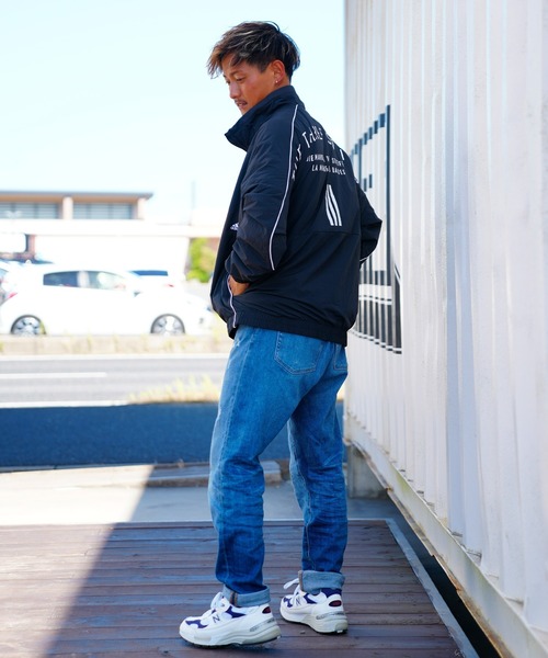 adidas(アディダス)の「adidas/アディダス ウーブンジャケット スリーストライプス/バックプリント 2トーンジャケット/裏起毛 オーバーサイズ/ユニセックス CU358(ナイロンジャケット・メンズ・ブラック/ブラック系その他2/ブラック系その他3・3XL/M/2XL/L/XL)」の12枚目の写真