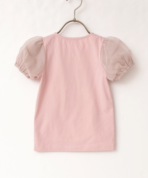 panpantutu（パンパンチュチュ）の「おすましカラーパフスリーブトップ(80-100cm)（Tシャツ/カットソー・キッズ・スモークピンク/レモンイエロー/ラベンダー/ミント・80ｃｍ/90cm/100cm）」の10枚目の写真