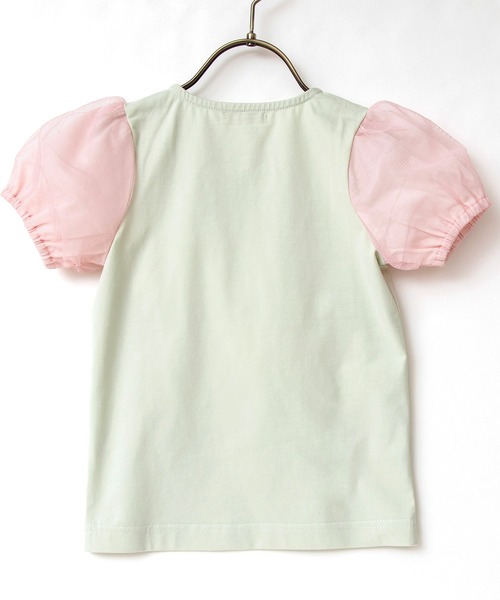 panpantutu（パンパンチュチュ）の「おすましカラーパフスリーブトップ(80-100cm)（Tシャツ/カットソー・キッズ・スモークピンク/レモンイエロー/ラベンダー/ミント・80ｃｍ/90cm/100cm）」の12枚目の写真