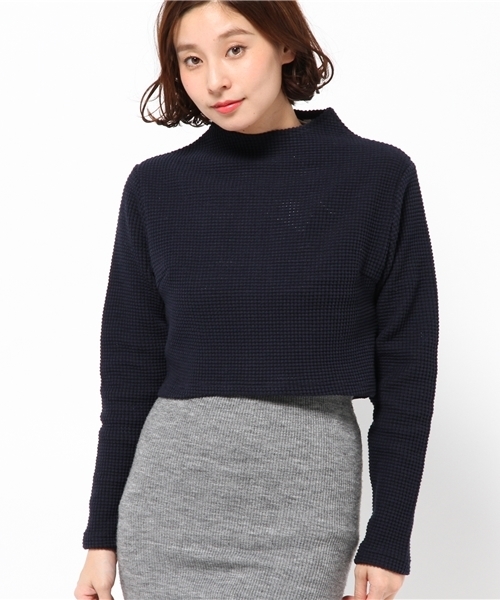 OUTLET(アウトレット)の「【WHO'S WHO gallery】ボトルネックカットソー(Tシャツ/カットソー・レディース・ネイビー・FREE)」の1枚目の写真