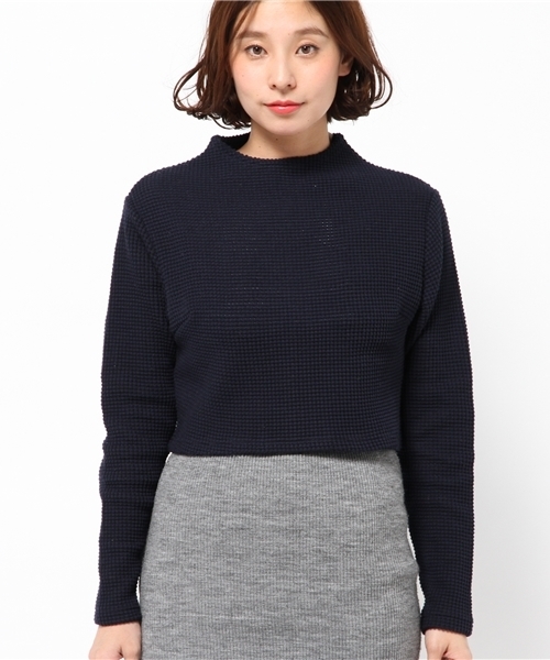 OUTLET(アウトレット)の「【WHO'S WHO gallery】ボトルネックカットソー(Tシャツ/カットソー・レディース・ネイビー・FREE)」の2枚目の写真