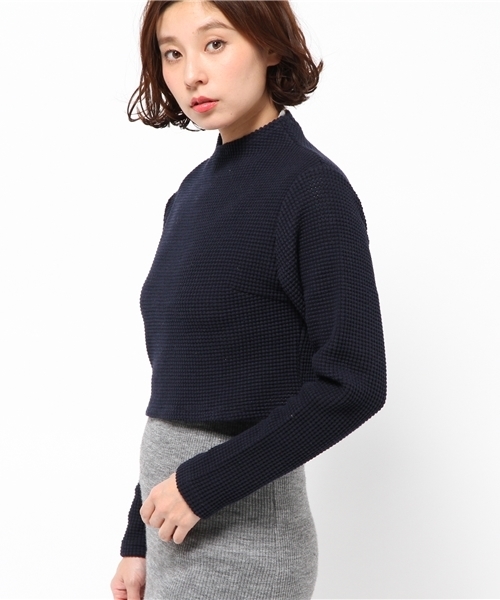 OUTLET(アウトレット)の「【WHO'S WHO gallery】ボトルネックカットソー(Tシャツ/カットソー・レディース・ネイビー・FREE)」の3枚目の写真
