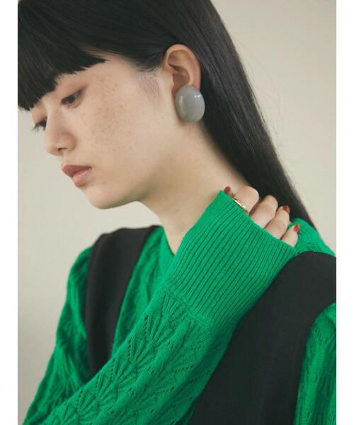 Green　Parks（グリーンパークス）の「・HALF TIME オーバルイヤリング（イヤリング・レディース・ブラウン/グレー/ブルー・FREE）」の10枚目の写真