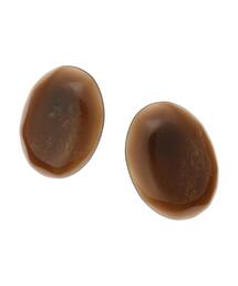 ・HALF TIME オーバルイヤリング