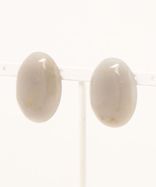 Green　Parks（グリーンパークス）の「・HALF TIME オーバルイヤリング（イヤリング・レディース・ブラウン/グレー/ブルー・FREE）」の5枚目の写真