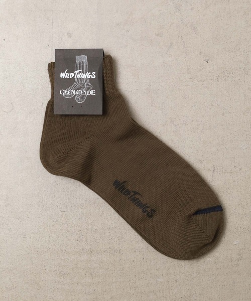 GLEN CLYDE（グレンクライド）の「【WILD THINGS×GLEN CLYDE】CORDURA SHORT SOCKS（ソックス/靴下・レディース・ホワイト/ブラック/オリーブ/カーキ・25cm-27cm）」の3枚目の写真
