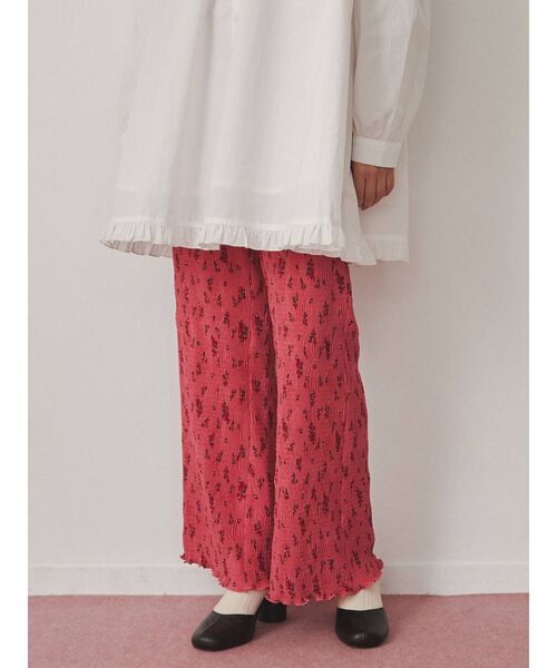 merry jenny（メリージェニー）の「floralギャザーフレアパンツ（その他パンツ・レディース・ブラック/ピンク/ベージュ・FREE）」の17枚目の写真