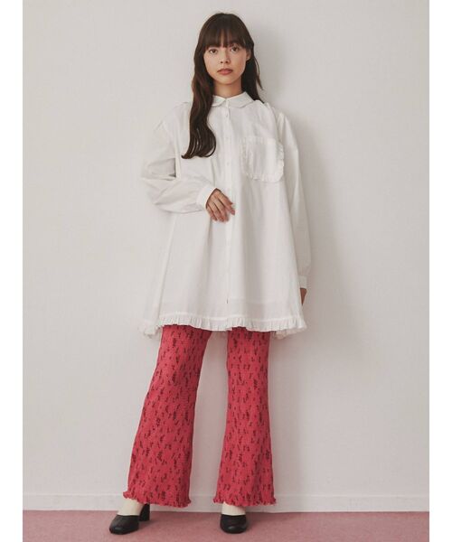 merry jenny（メリージェニー）の「floralギャザーフレアパンツ（その他パンツ・レディース・ブラック/ピンク/ベージュ・FREE）」の20枚目の写真