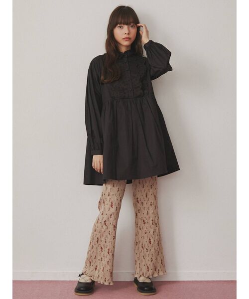 merry jenny（メリージェニー）の「floralギャザーフレアパンツ（その他パンツ・レディース・ブラック/ピンク/ベージュ・FREE）」の18枚目の写真