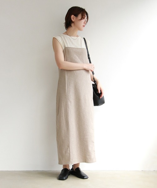 notch.（ノッチ）の「Iラインキャミワンピース（ワンピース・レディース・ブラック/ベージュ・M）」の2枚目の写真