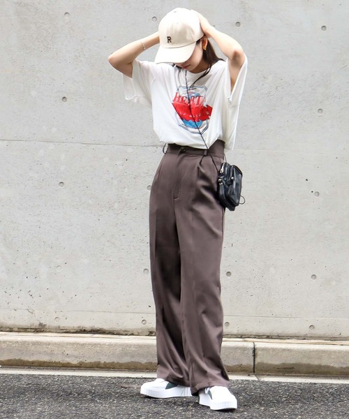 KOBE LETTUCE（コウベレタス）の「選べる2丈ツータックパンツ[M3704]（その他パンツ・レディース・チャコール/ブラック/カーキ・M/PM）」の9枚目の写真