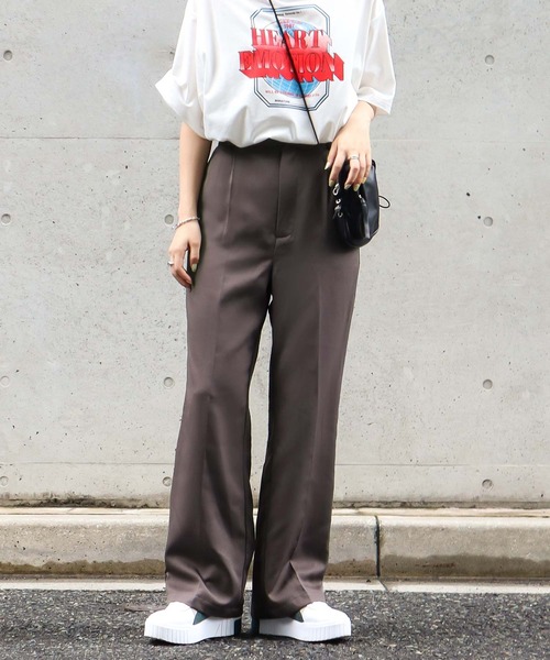 KOBE LETTUCE（コウベレタス）の「選べる2丈ツータックパンツ[M3704]（その他パンツ・レディース・チャコール/ブラック/カーキ・M/PM）」の5枚目の写真