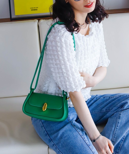 Birthday room（バースデイルーム）の「コンパクトショルダーバッグ（ショルダーバッグ・レディース・ブラック/ベージュ/グリーン・FREE）」の20枚目の写真