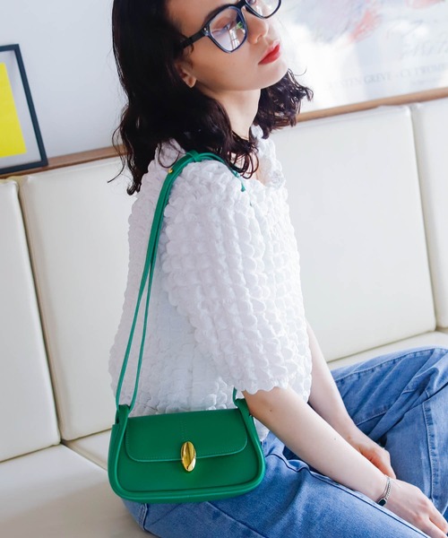 Birthday room（バースデイルーム）の「コンパクトショルダーバッグ（ショルダーバッグ・レディース・ブラック/ベージュ/グリーン・FREE）」の22枚目の写真