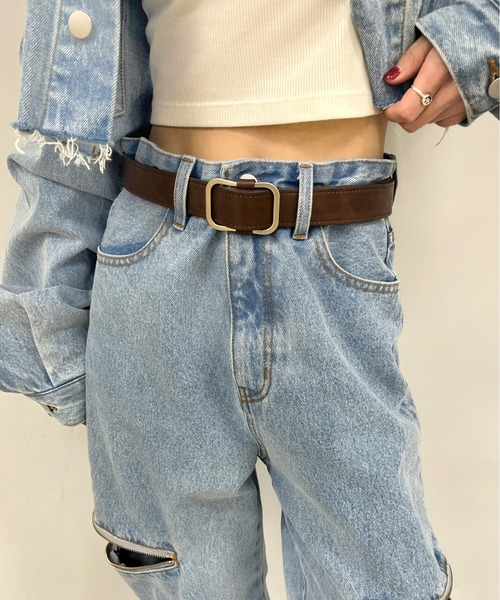 WHO'S WHO gallery(フーズフーギャラリー)の「スクエアバックルベルト(ベルト・レディース・ブラック/ブラウン・FREE)」の5枚目の写真