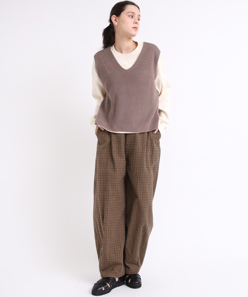 RNA-N(アールエヌエーエヌ)の「M1931 度詰フライスショート丈プルオーバー(Tシャツ/カットソー・レディース・チョコ/キナリ/ミント・MEDIUM)」の8枚目の写真