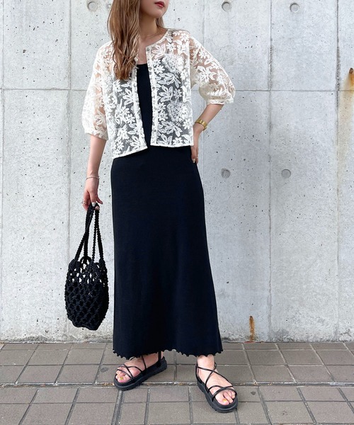 apres jour mignon（アプレジュールミニョン）の「チュールレースブラウス【ZOZOTOWN限定アイテム】（シャツ/ブラウス・レディース・ブラック/アイボリー/ブルー・フリー/X-LARGE）」の9枚目の写真