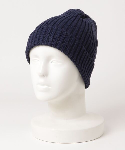 CAL O LINE（キャルオーライン）の「CAL O LINE /キャルオーライン　SILK WATCH CAP シルクワッチキャップ（ニットキャップ/ビーニー・メンズ・ネイビー/レッド/ブラック/グレー・F）」の3枚目の写真