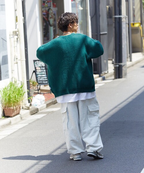 PUBLUX（パブリュクス）の「【PUBLUX/パブリュクス】 シャギーニットカーディガン/ユニセックス/オーバーサイズ/モヘヤタッチシャギー（カーディガン/ボレロ・メンズ・ブラック/レッド/ブルー/サックスブルー/イエロー/グリーン・SMALL/MEDIUM/LARGE）」の18枚目の写真