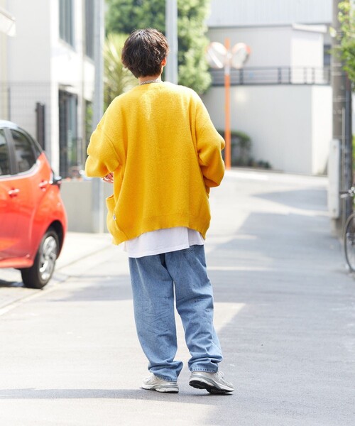 PUBLUX（パブリュクス）の「【PUBLUX/パブリュクス】 シャギーニットカーディガン/ユニセックス/オーバーサイズ/モヘヤタッチシャギー（カーディガン/ボレロ・メンズ・ブラック/レッド/ブルー/サックスブルー/イエロー/グリーン・SMALL/MEDIUM/LARGE）」の20枚目の写真