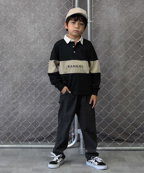 KANGOL KIDS(カンゴールキッズ)の「【KANGOL】ラガーシャツ(Tシャツ/カットソー・キッズ・グリーン/ブラック・130/150/120/140/105/160)」の15枚目の写真