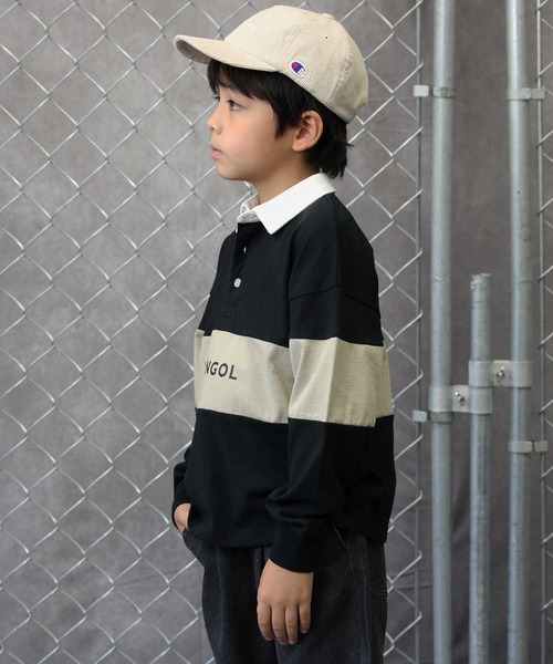 KANGOL KIDS(カンゴールキッズ)の「【KANGOL】ラガーシャツ(Tシャツ/カットソー・キッズ・グリーン/ブラック・130/150/120/140/105/160)」の17枚目の写真