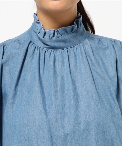 603（ロクマルサン）の「603 ハイネックブラウス（シャツ/ブラウス・レディース・ブルー・FREE）」の6枚目の写真