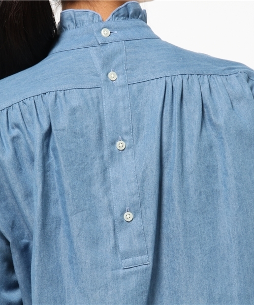 603（ロクマルサン）の「603 ハイネックブラウス（シャツ/ブラウス・レディース・ブルー・FREE）」の5枚目の写真