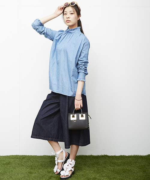 603（ロクマルサン）の「603 ハイネックブラウス（シャツ/ブラウス・レディース・ブルー・FREE）」の11枚目の写真