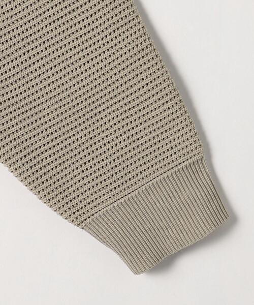 green label relaxing（グリーンレーベルリラクシング）の「ポリエステルメッシュガーター Vネック カーディガン（カーディガン/ボレロ・メンズ・ダークブラウン/パープル/ナチュラル/ケリー・S/M/L/XL）」の21枚目の写真