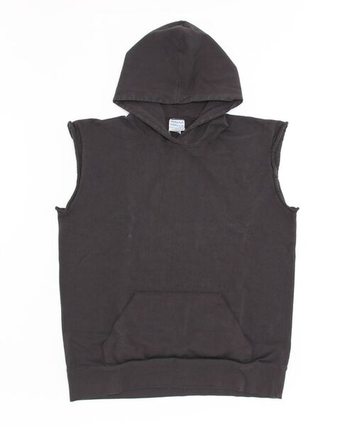 WALLA WALLA SPORT（ワラワラスポーツ）の「13oz CUT OFF PARKA  / 13オンス カットオフ パーカ（パーカー・メンズ・ホワイト/アイボリー/ダークインディゴブルー/ブラック系その他/モカ/グリーン系その他/チャコールグレー/ブラック・LARGE/MEDIUM/X-LARGE）」の13枚目の写真