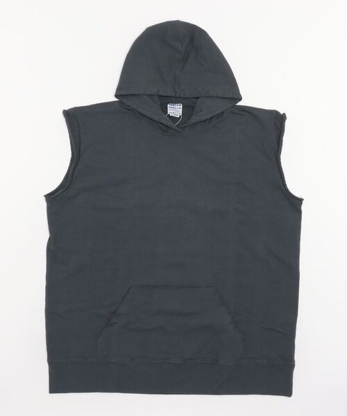 WALLA WALLA SPORT（ワラワラスポーツ）の「13oz CUT OFF PARKA  / 13オンス カットオフ パーカ（パーカー・メンズ・ホワイト/アイボリー/ダークインディゴブルー/ブラック系その他/モカ/グリーン系その他/チャコールグレー/ブラック・LARGE/MEDIUM/X-LARGE）」の18枚目の写真