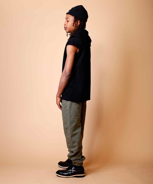 WALLA WALLA SPORT（ワラワラスポーツ）の「13oz CUT OFF PARKA  / 13オンス カットオフ パーカ（パーカー・メンズ・ホワイト/アイボリー/ダークインディゴブルー/ブラック系その他/モカ/グリーン系その他/チャコールグレー/ブラック・LARGE/MEDIUM/X-LARGE）」の16枚目の写真