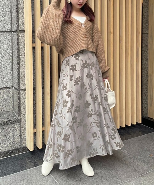 one after another NICE CLAUP（ワンアフターアナザーナイスクラップ）の「着回し万能淡色クロップドカーディガン（カーディガン/ボレロ・レディース・ライトグレー/ベージュ/ブラウン系その他/モカ・FREE）」の21枚目の写真