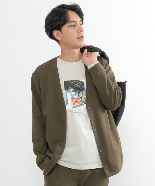 ikka(イッカ)の「【イージーケア】LANATEC アムンゼンカーディガン【セットアップ対応】(カーディガン/ボレロ・メンズ・ブラック/オリーブ・S/M/L/XL)」の19枚目の写真