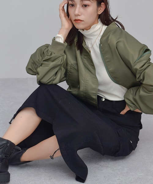Auntie Rosa（アンティローザ）の「【Shoowtime】カーゴ ロング スカート cargo long skirt（スカート・レディース・ブラック/カーキ/チャコールグレー・SMALL/LARGE/MEDIUM）」の9枚目の写真