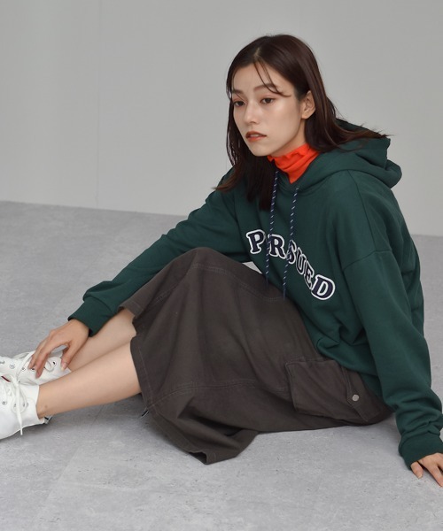 Auntie Rosa（アンティローザ）の「【Shoowtime】カーゴ ロング スカート cargo long skirt（スカート・レディース・ブラック/カーキ/チャコールグレー・SMALL/LARGE/MEDIUM）」の15枚目の写真