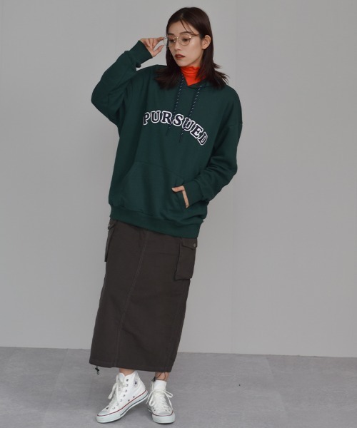 Auntie Rosa（アンティローザ）の「【Shoowtime】カーゴ ロング スカート cargo long skirt（スカート・レディース・ブラック/カーキ/チャコールグレー・SMALL/LARGE/MEDIUM）」の17枚目の写真