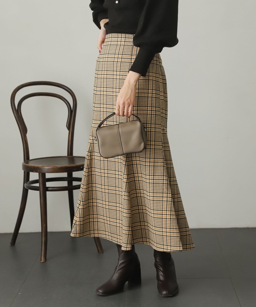 SENSE OF PLACE by URBAN RESEARCH（センスオブプレイスバイアーバンリサーチ）の「ウールライクマーメイドスカート（スカート・レディース・ブラウン/ベージュ系その他/グリーン/ブラック・X-SMALL/SMALL/MEDIUM/LARGE/TALL）」の4枚目の写真