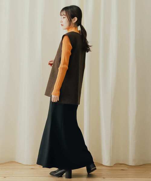 SENSE OF PLACE by URBAN RESEARCH（センスオブプレイスバイアーバンリサーチ）の「ウールライクマーメイドスカート（スカート・レディース・ブラウン/ベージュ系その他/グリーン/ブラック・X-SMALL/SMALL/MEDIUM/LARGE/TALL）」の14枚目の写真