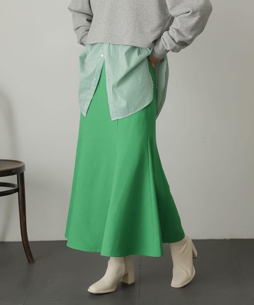 SENSE OF PLACE by URBAN RESEARCH（センスオブプレイスバイアーバンリサーチ）の「ウールライクマーメイドスカート（スカート・レディース・ブラウン/ベージュ系その他/グリーン/ブラック・X-SMALL/SMALL/MEDIUM/LARGE/TALL）」の18枚目の写真