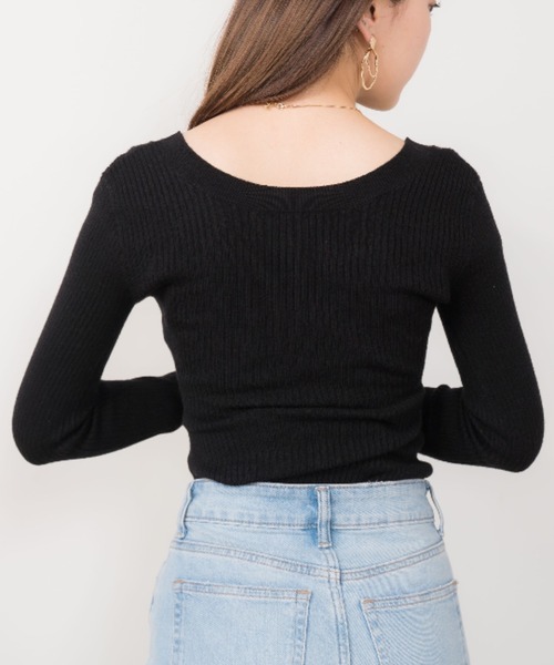 OLUPIC（オルピック）の「OLUPIC/【WEB限定】2wayショート丈リブニット（ニット/セーター・レディース・ピンク系その他/ベージュ/ホワイト/ターコイズブルー/ブラック・FREE）」の13枚目の写真