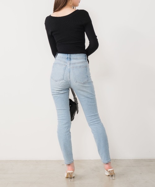 OLUPIC（オルピック）の「OLUPIC/【WEB限定】2wayショート丈リブニット（ニット/セーター・レディース・ピンク系その他/ベージュ/ホワイト/ターコイズブルー/ブラック・FREE）」の16枚目の写真