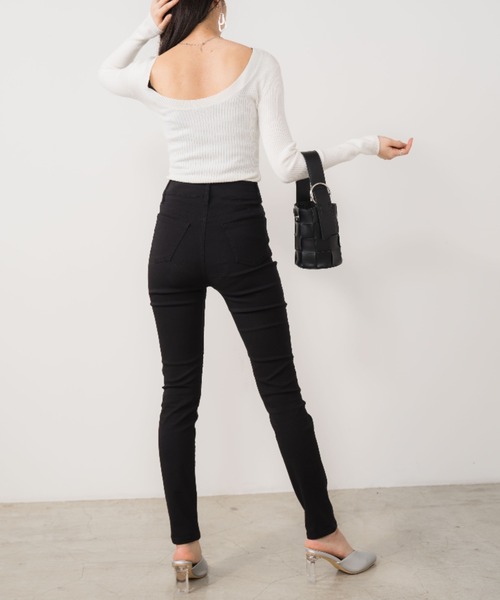 OLUPIC（オルピック）の「OLUPIC/【WEB限定】2wayショート丈リブニット（ニット/セーター・レディース・ピンク系その他/ベージュ/ホワイト/ターコイズブルー/ブラック・FREE）」の11枚目の写真