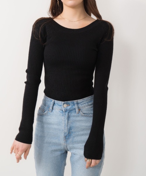 OLUPIC（オルピック）の「OLUPIC/【WEB限定】2wayショート丈リブニット（ニット/セーター・レディース・ピンク系その他/ベージュ/ホワイト/ターコイズブルー/ブラック・FREE）」の18枚目の写真