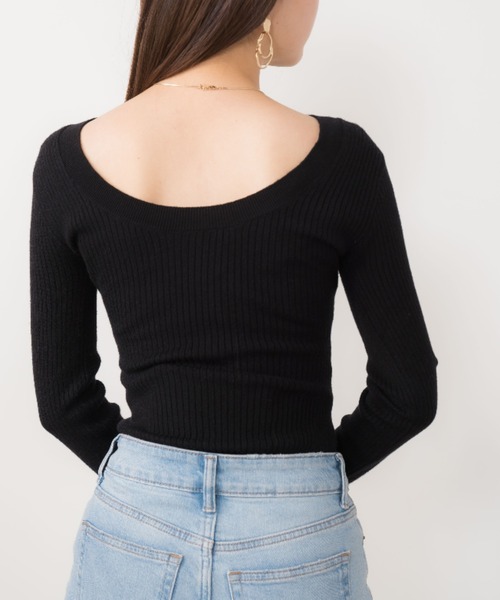 OLUPIC（オルピック）の「OLUPIC/【WEB限定】2wayショート丈リブニット（ニット/セーター・レディース・ピンク系その他/ベージュ/ホワイト/ターコイズブルー/ブラック・FREE）」の19枚目の写真