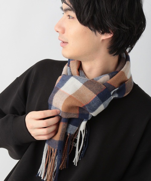 GLOBAL WORK（グローバルワーク）の「ファインタッチ／ウールマフラー/295039（マフラー・メンズ・ブラック/ライトグレー/ダークブラウン/ネイビー/ベージュ/ブルー/チャコールグレー/ブルー系その他7/ブラウン/ダークブルー・FREE）」の7枚目の写真